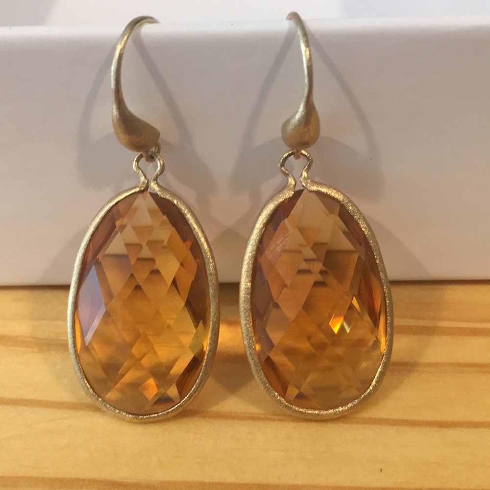 Rivka Friedman Amber Crystal Earrings